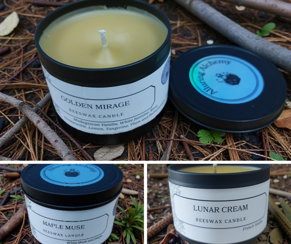 "Pure Bees Wax scented candle with Witchy Vibe"
