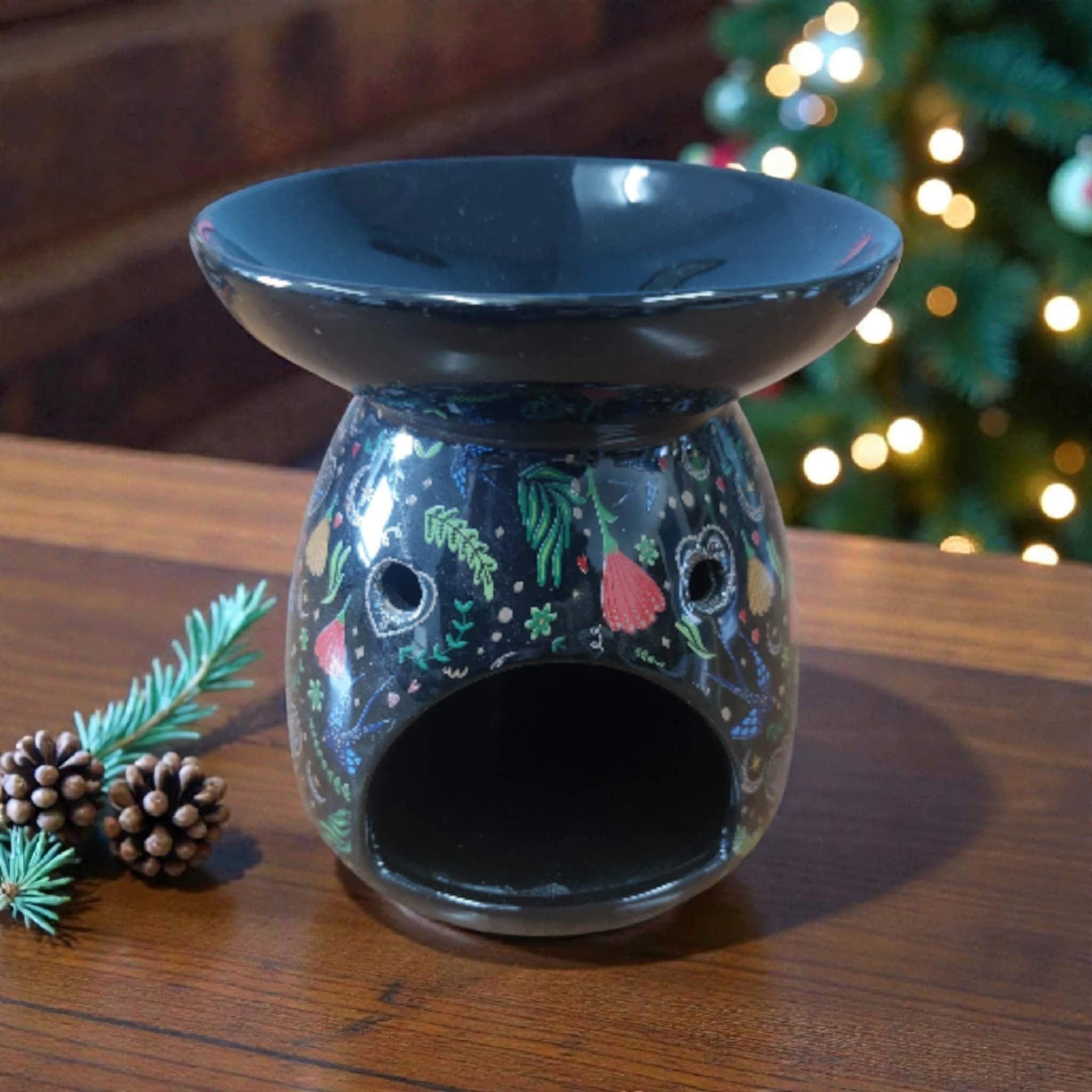 Midnight Bloom Pattern Wax Burner