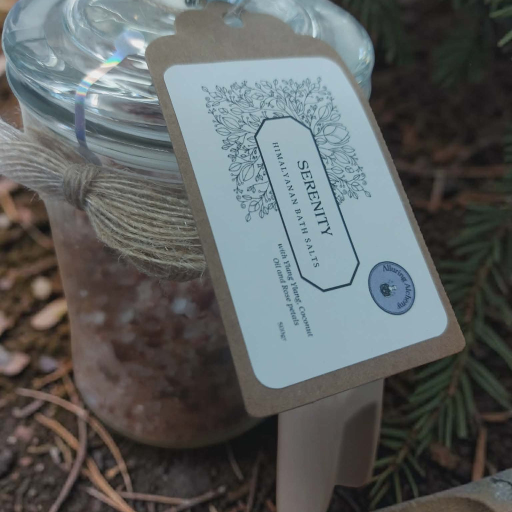 Label of Jar of pink bath salts