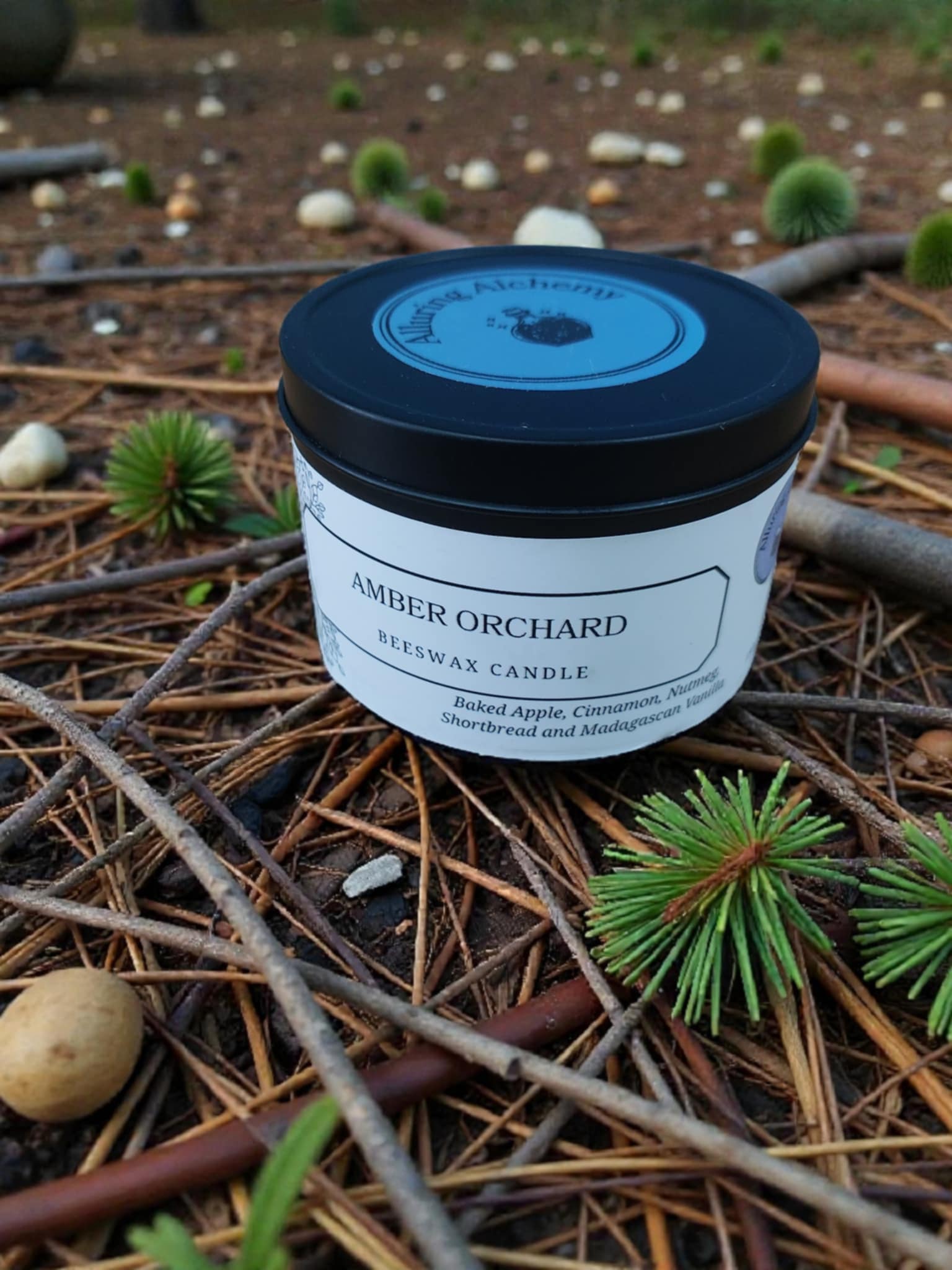 Amber Orchard – Pure Beeswax Candle - 8oz | Alluring Alchemy