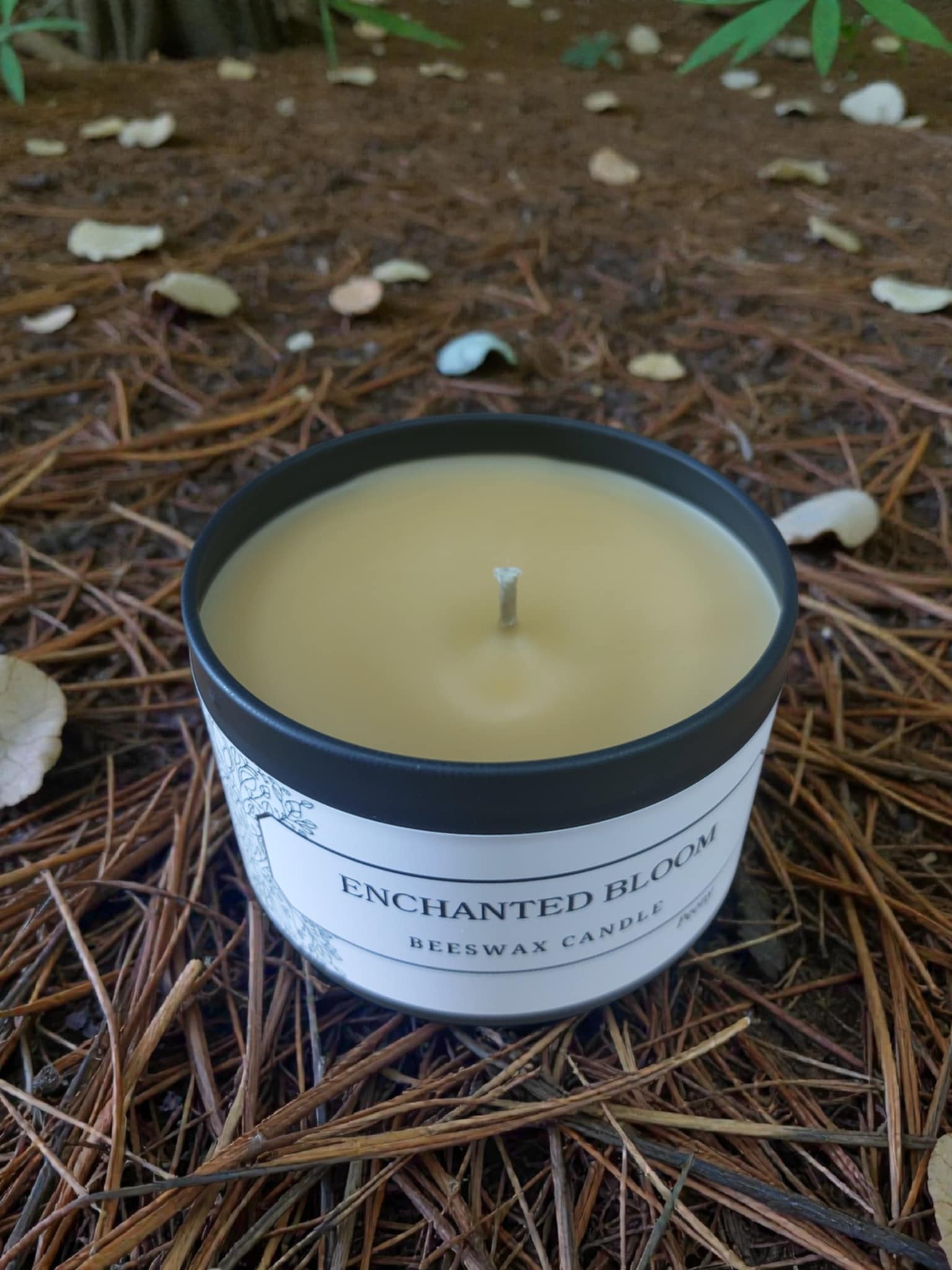 Enchanted Bloom – Pure Beeswax Candle - 8oz | Alluring Alchemy