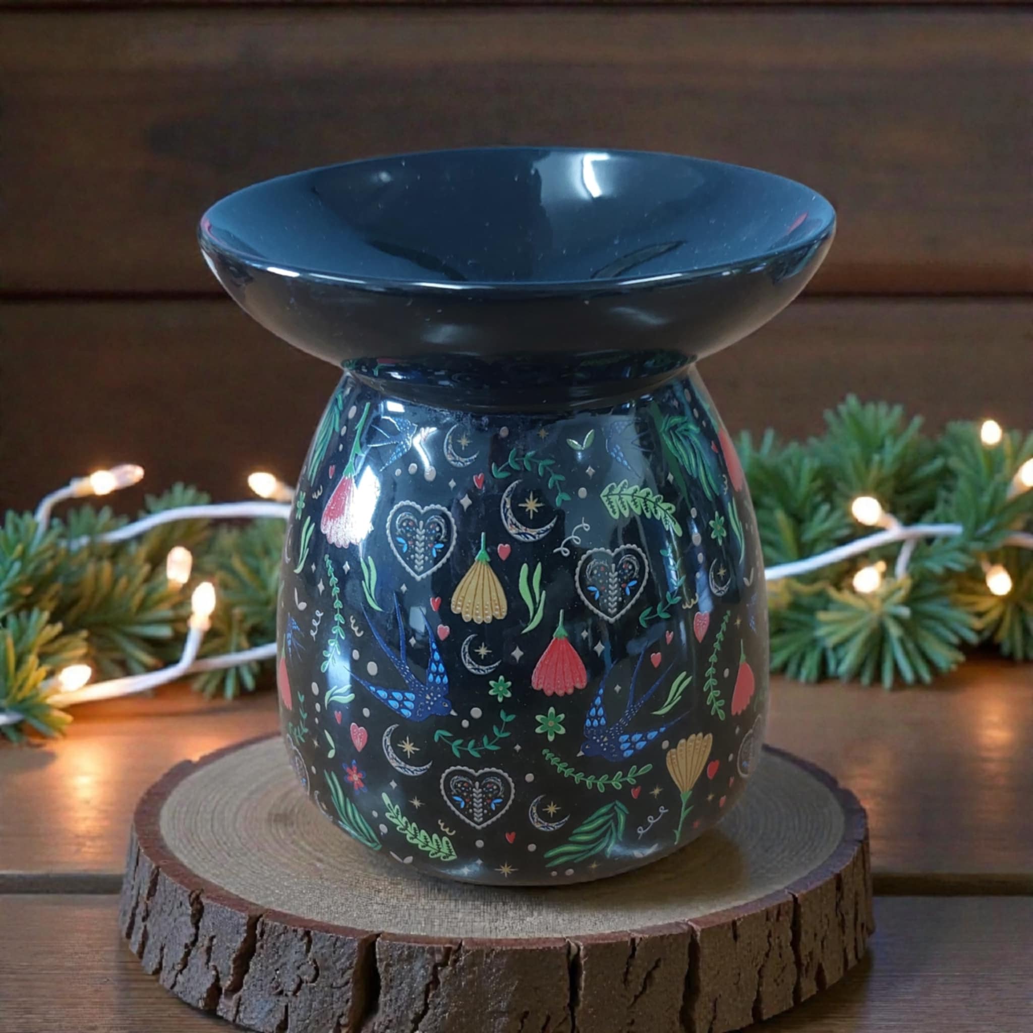 Midnight Bloom Pattern Wax Burner