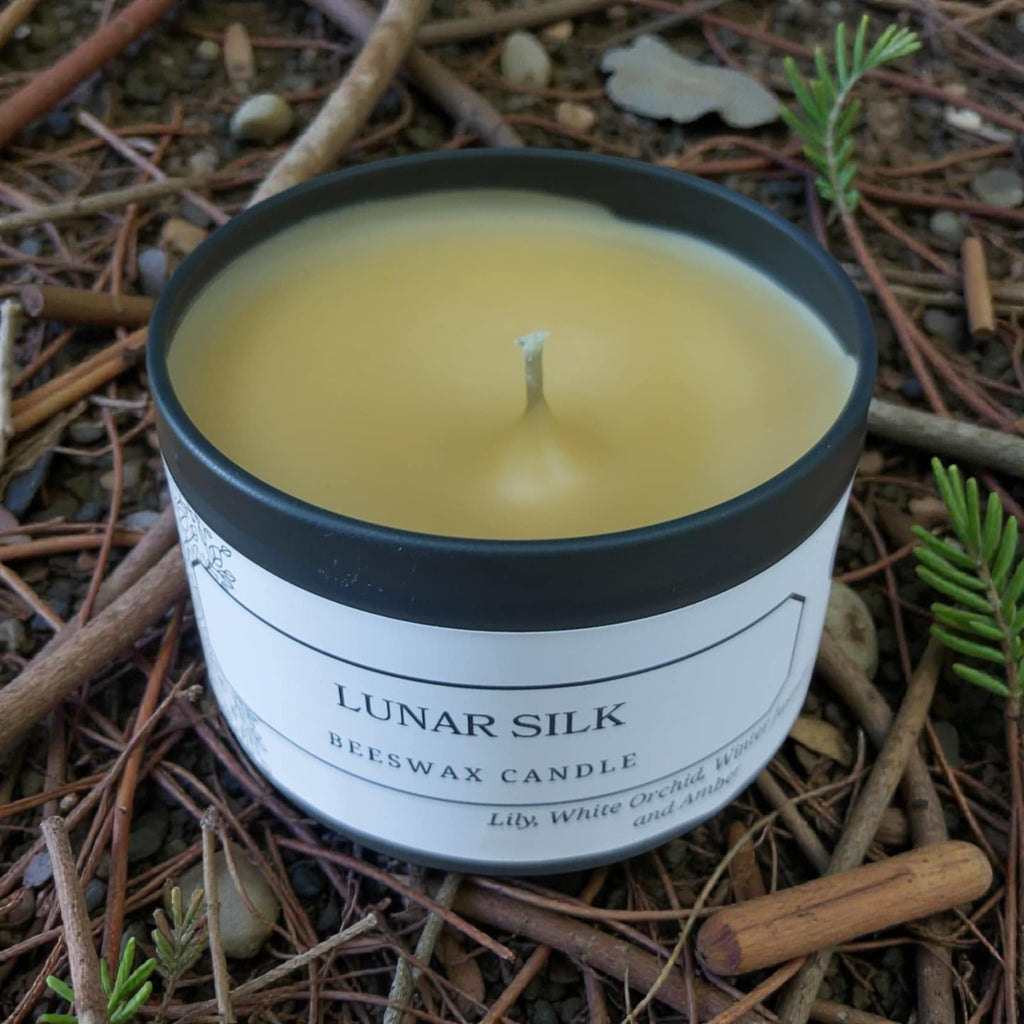 Lunar Silk – Pure Beeswax Candle - 8oz | Alluring Alchemy