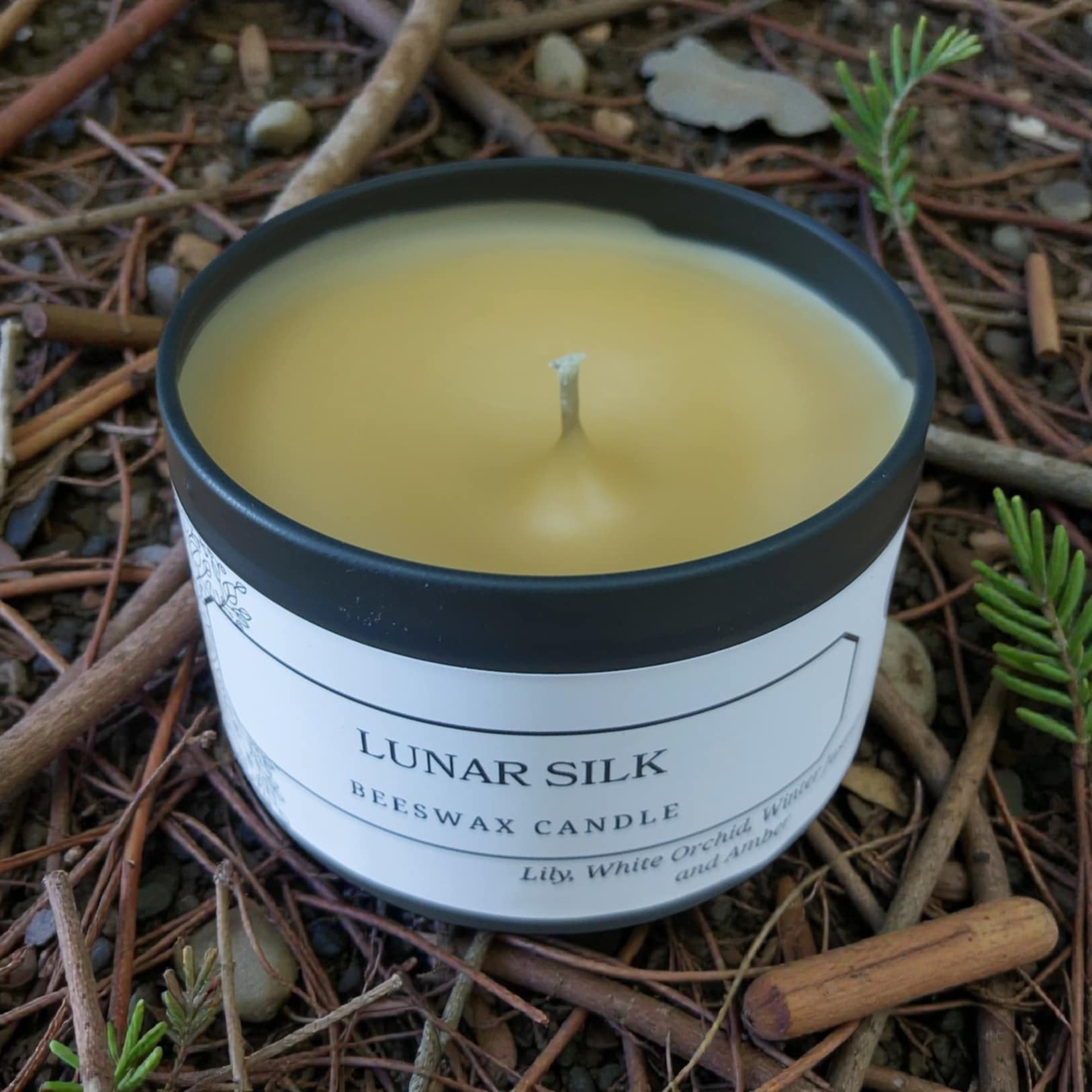 Lunar Silk – Pure Beeswax Candle - 8oz | Alluring Alchemy