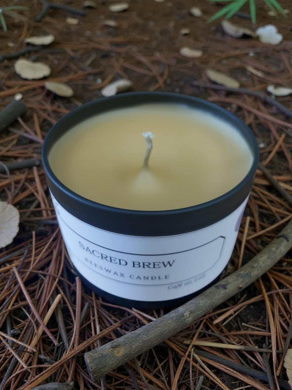 Sacred Brew Beeswax Coffee Candle - A Cozy Café Aroma
