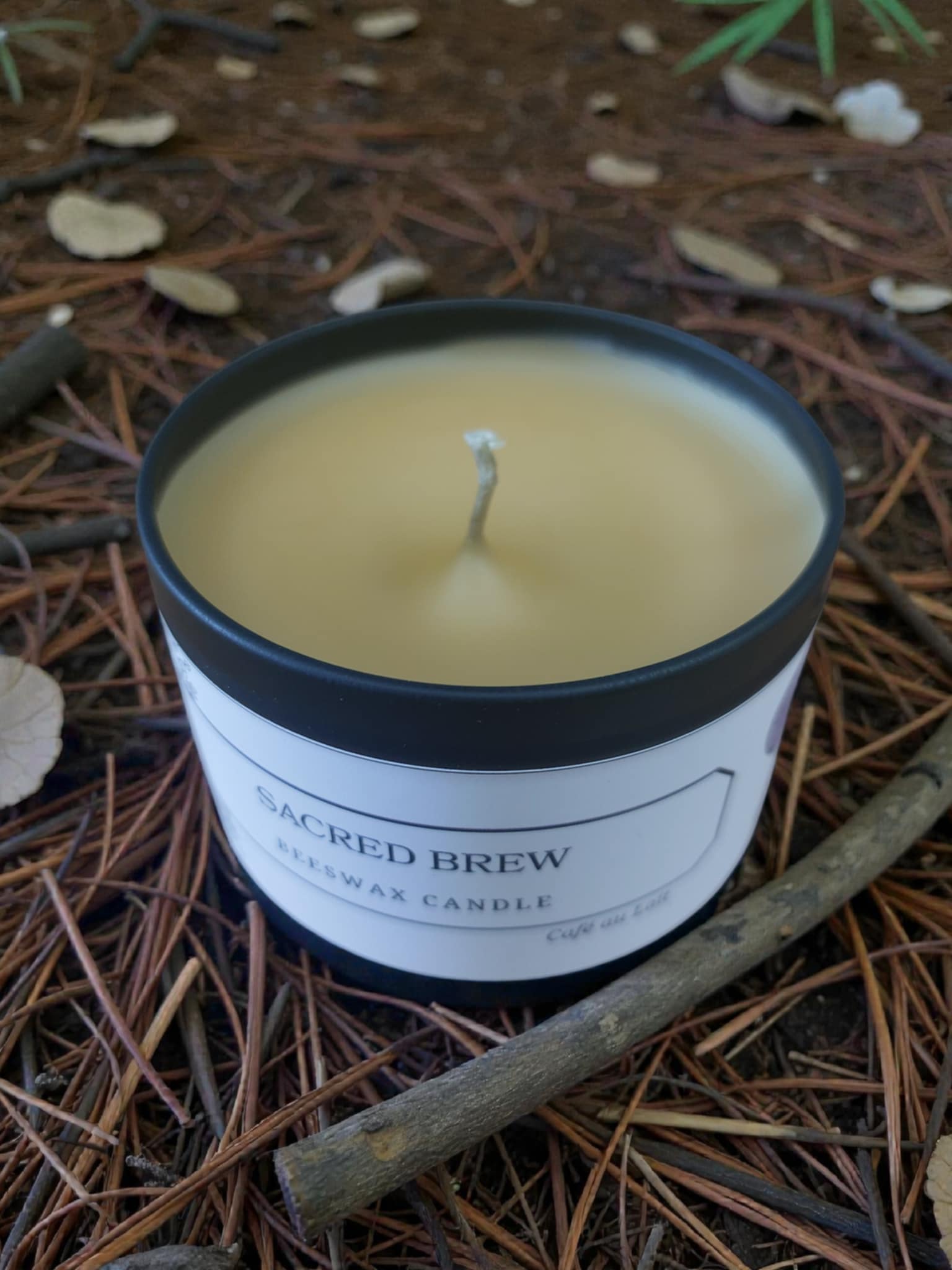 Sacred Brew Beeswax Coffee Candle - A Cozy Café Aroma