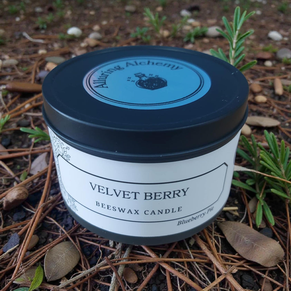 Velvet Berry – Pure Beeswax Candle - 8oz | Alluring Alchemy
