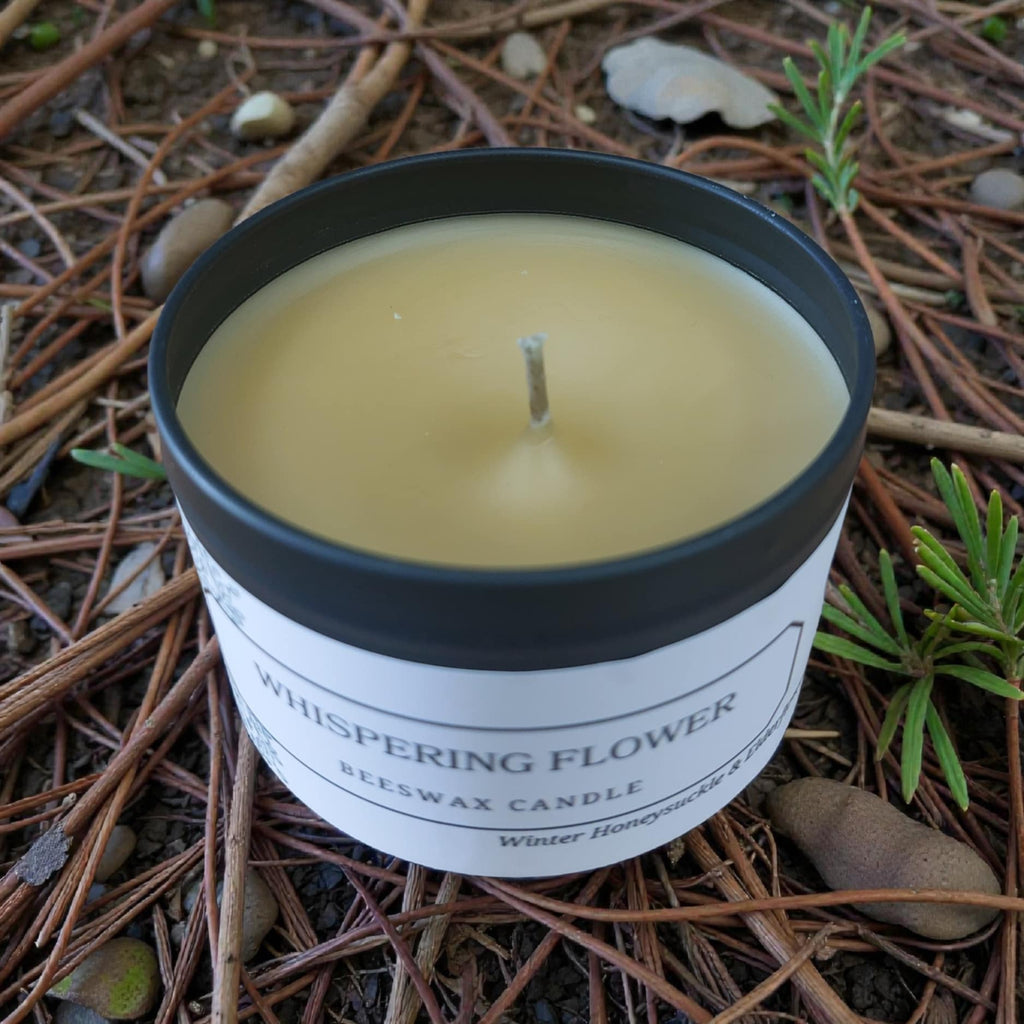 Whispering Flower – Pure Beeswax Candle  - 8oz | Alluring Alchemy