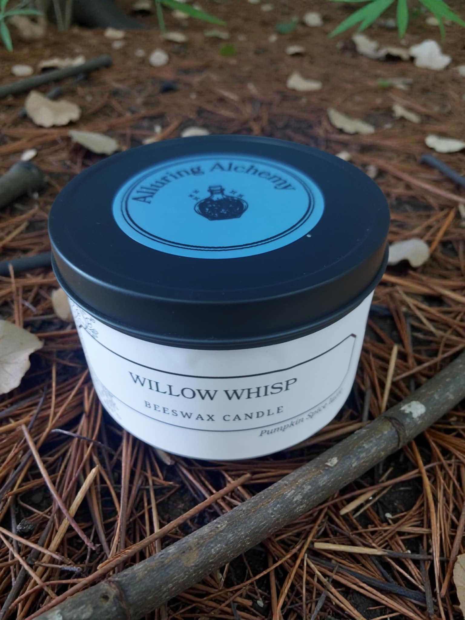Willow Whisp – Pure Beeswax Candle - 8oz | Alluring Alchemy
